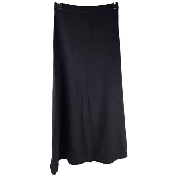 Soft Surroundings Black Wool Angora Knit A-Line Maxi Skirt women’s Size Small - Picture 1 of 7